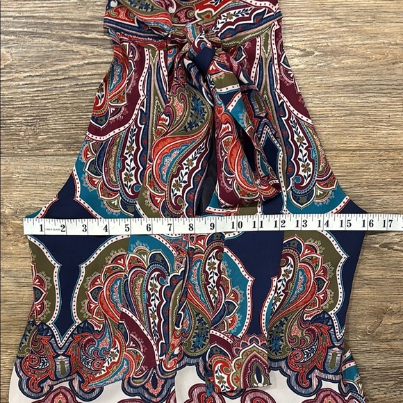 Ramy Brook Women's Paisley 100% Silk Halter Top with Tie Neck - Picture 6 of 9